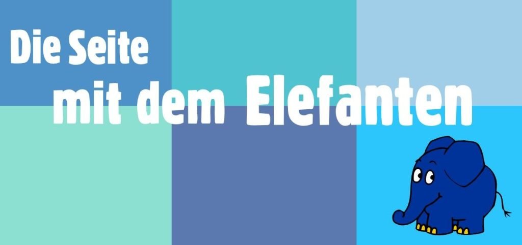 Seite mit dem Elefanten