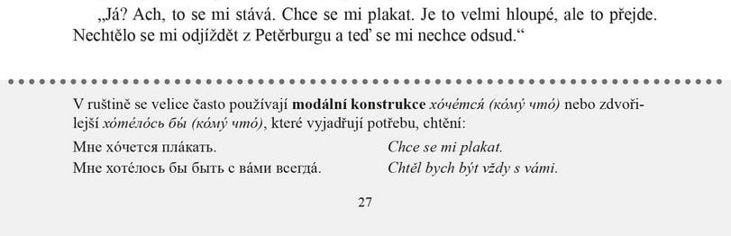 Ukážky vysvetlena gramatiky v knihe Anna Karenina