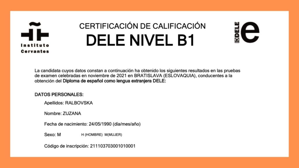 certifikat spanielciny uroven B1