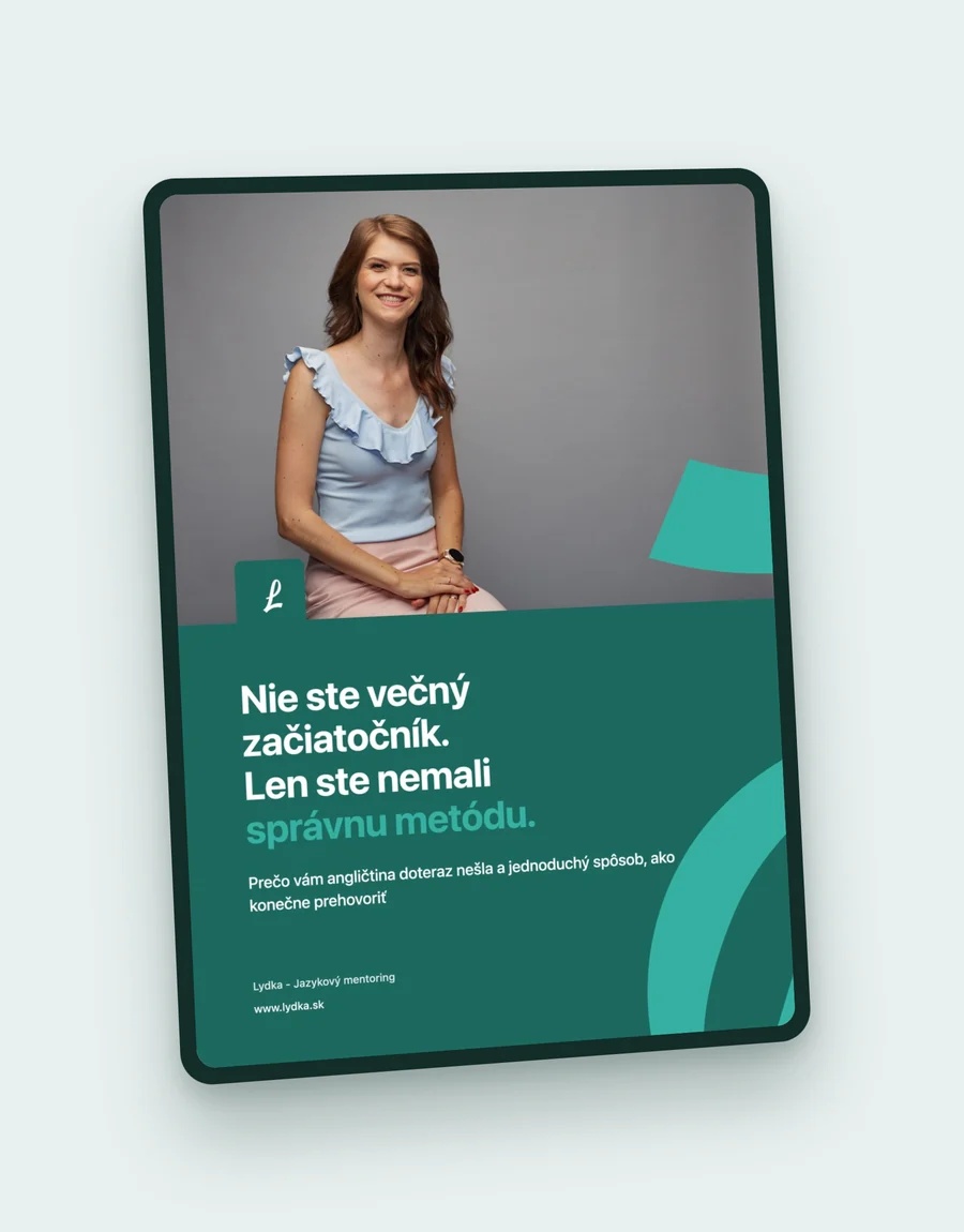 E-book Nie ste večný začiatočník – obálka na tablete