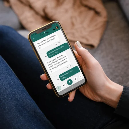 Rozhovor v appke LydkaSpeak na mobile